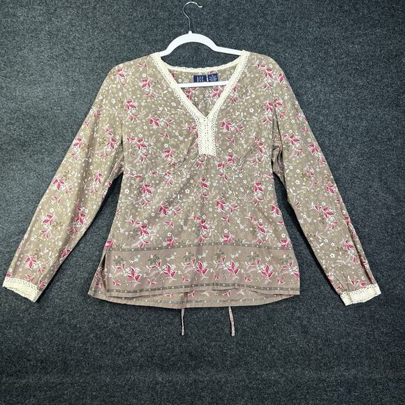Vintage Y2K DCC Womens Babydoll Top Size M Lace Trim Fairy Grunge Festival - Picture 1 of 6